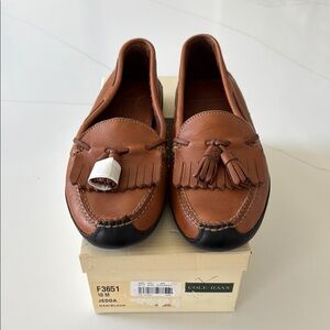 Cole Haan Brown Suede Tassel Loafers